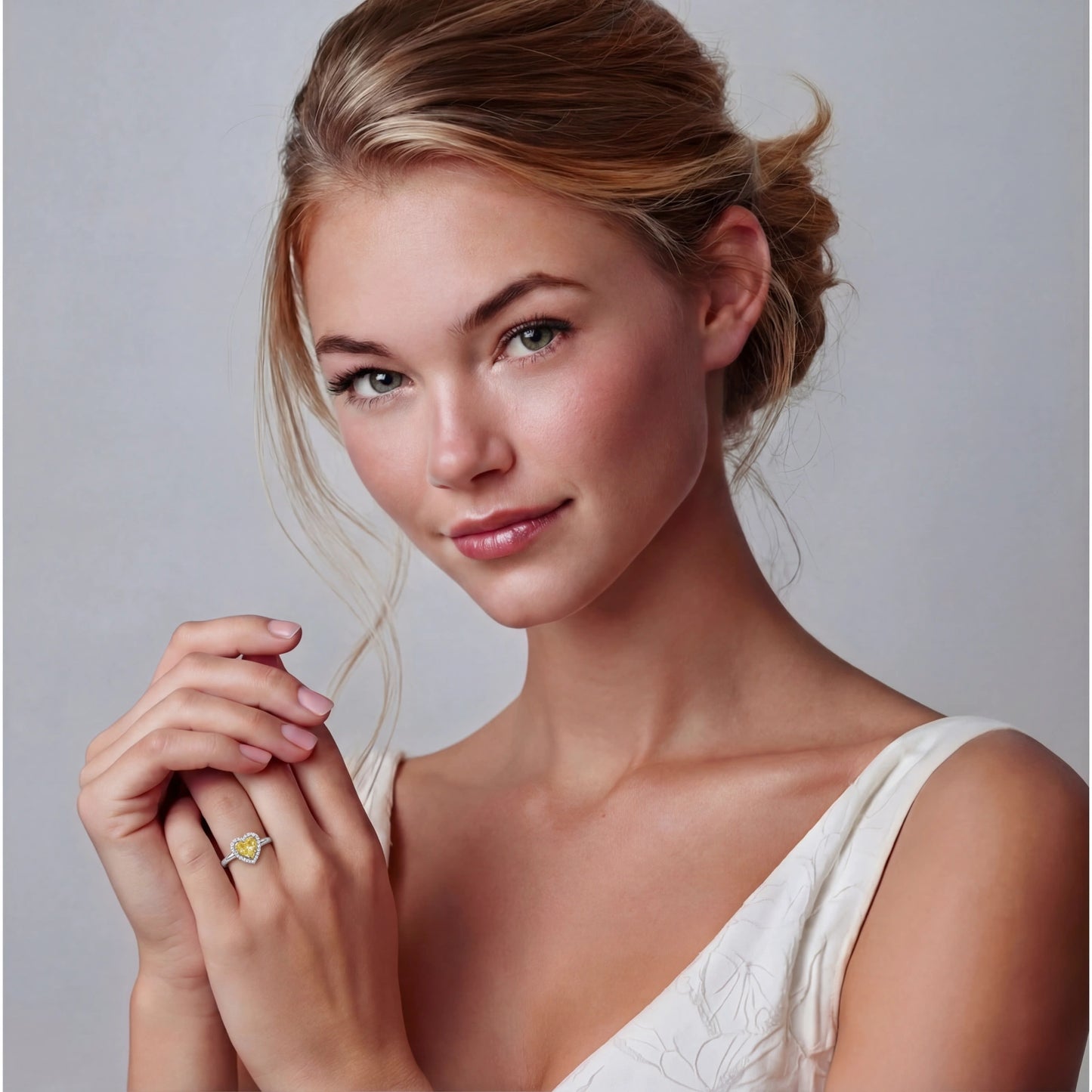 Golden Heart Halo Ring | Le'Var Neilson