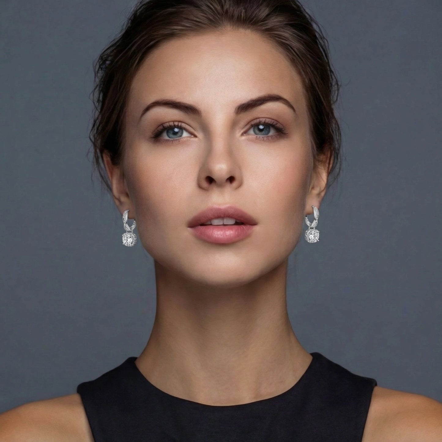 Twisted Infinity Halo Moissanite Earrings | Le'Var Neilson