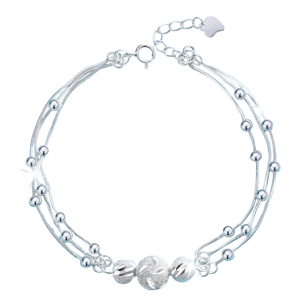 925 Sterling Silver Bead Chain Bracelet — 925 Sterling Silver | Le'Var
