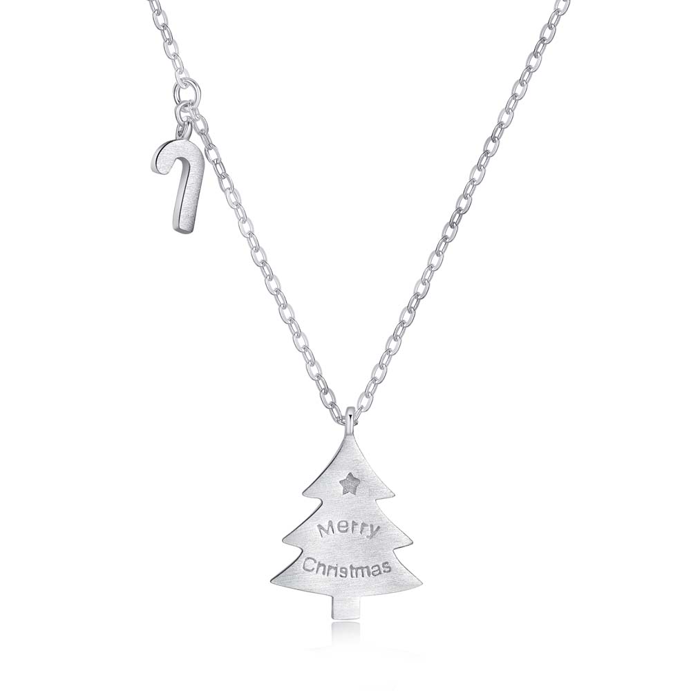 Fashion Christmas Tree 925 Sterling Silver Necklace