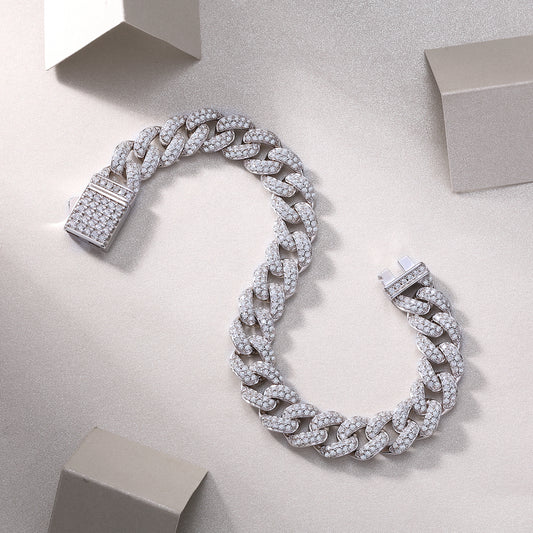 Red Glow Orange Light Silver Bracelet Set