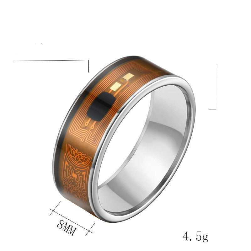 NFC Smart Ring - Vintage Geometric Wearable Technology