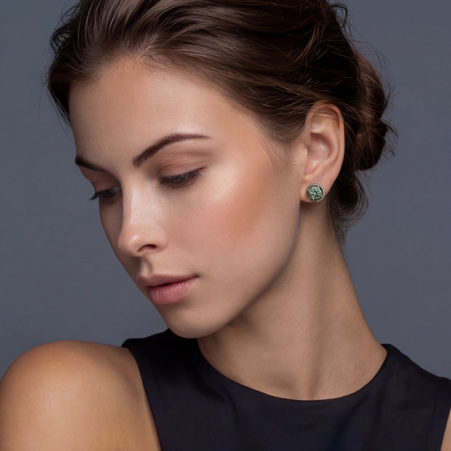 Emerald Spark Halo Studs | Le'Var Neilson