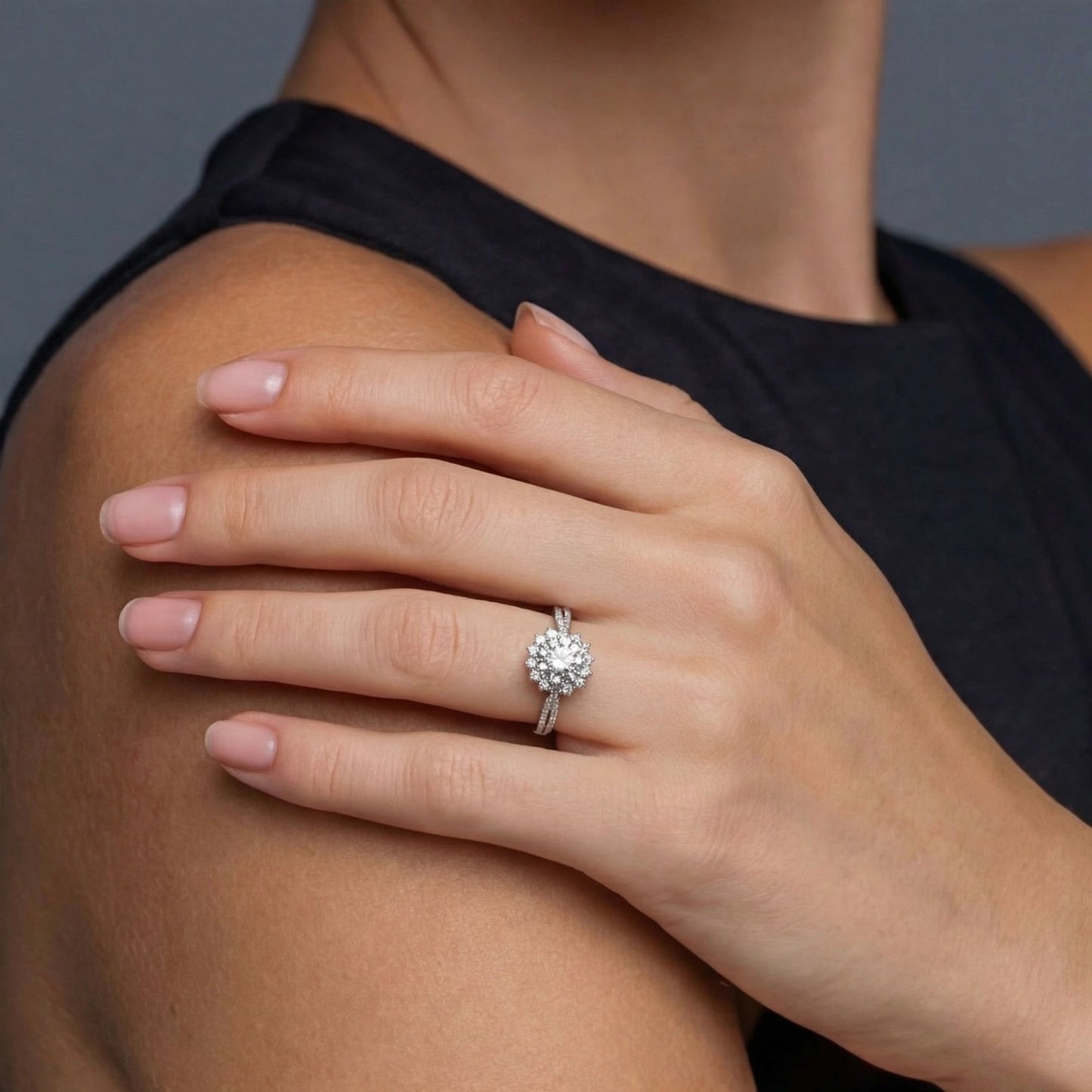 Stellar Halo Moissanite Ring | Le'Var Neilson