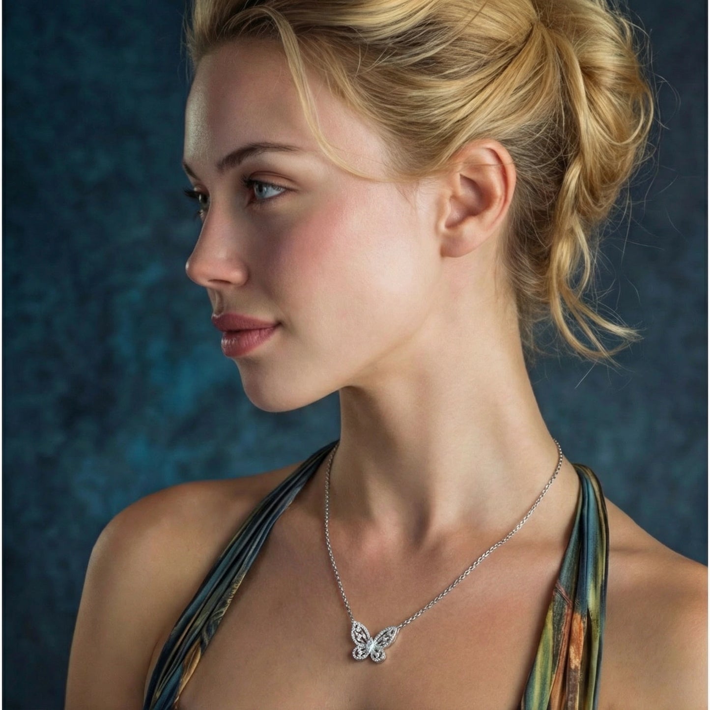 Radiant Butterfly Moissanite Necklace | Le'Var Neilson