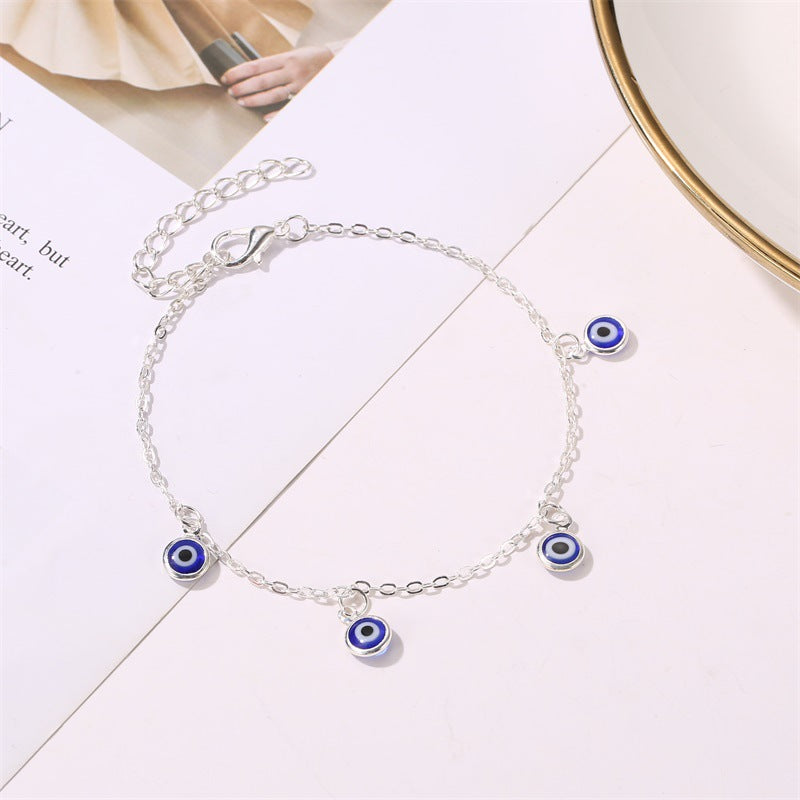 Exquisite personalized eye pendant design versatile anklet