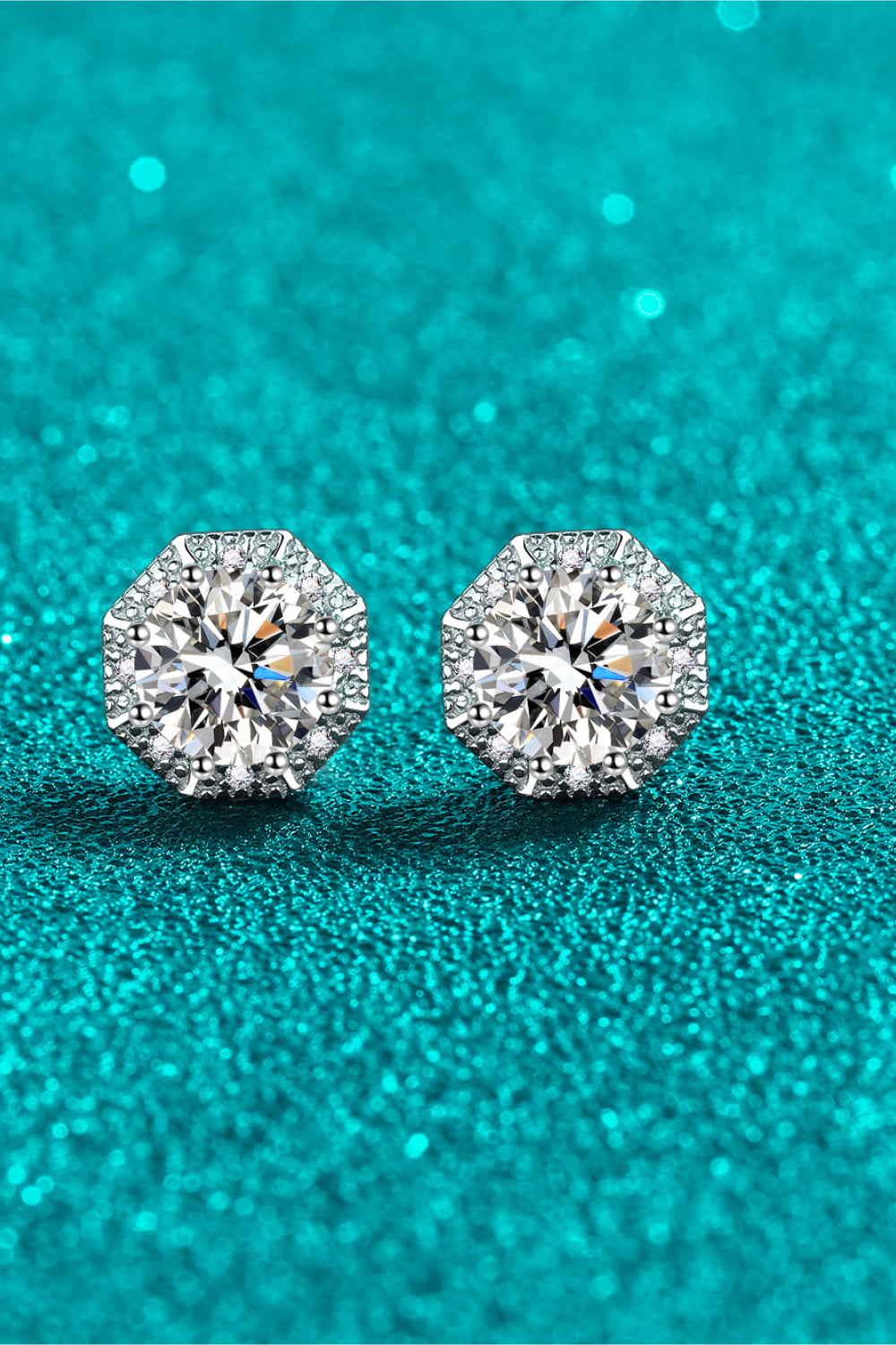 Enchanting 2 Carat Moissanite 925 Sterling Silver Stud Earrings