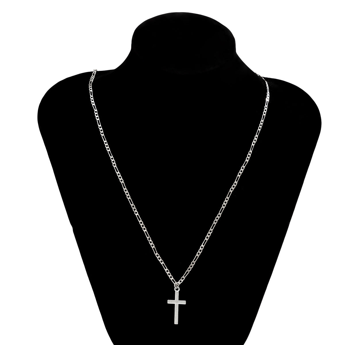 Simple Fashion Cross Design Hip Hop Pendant Necklace