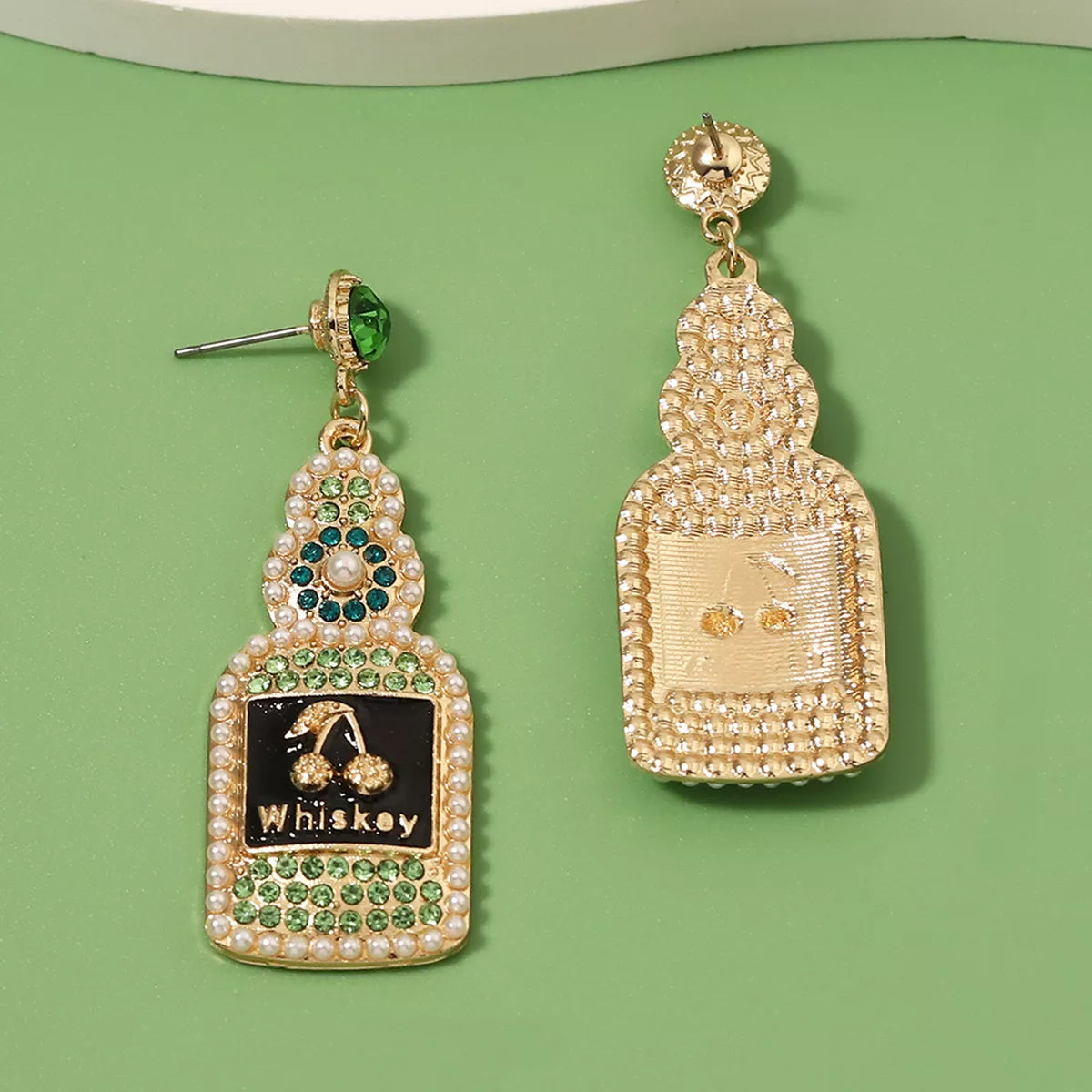 Whiskey Bottle Dangle Earrings