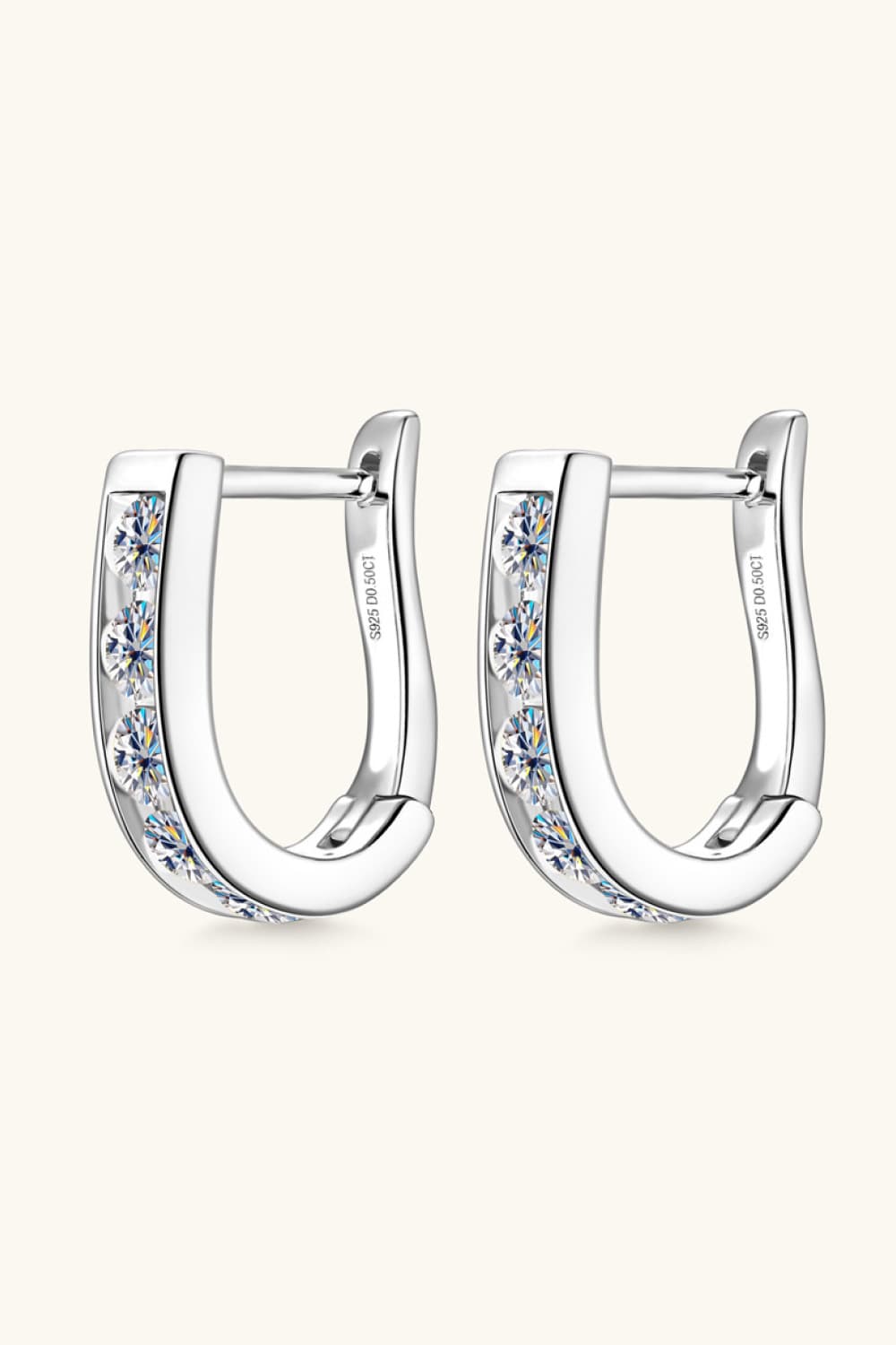Elegant 1 Carat Moissanite 925 Sterling Silver Earrings