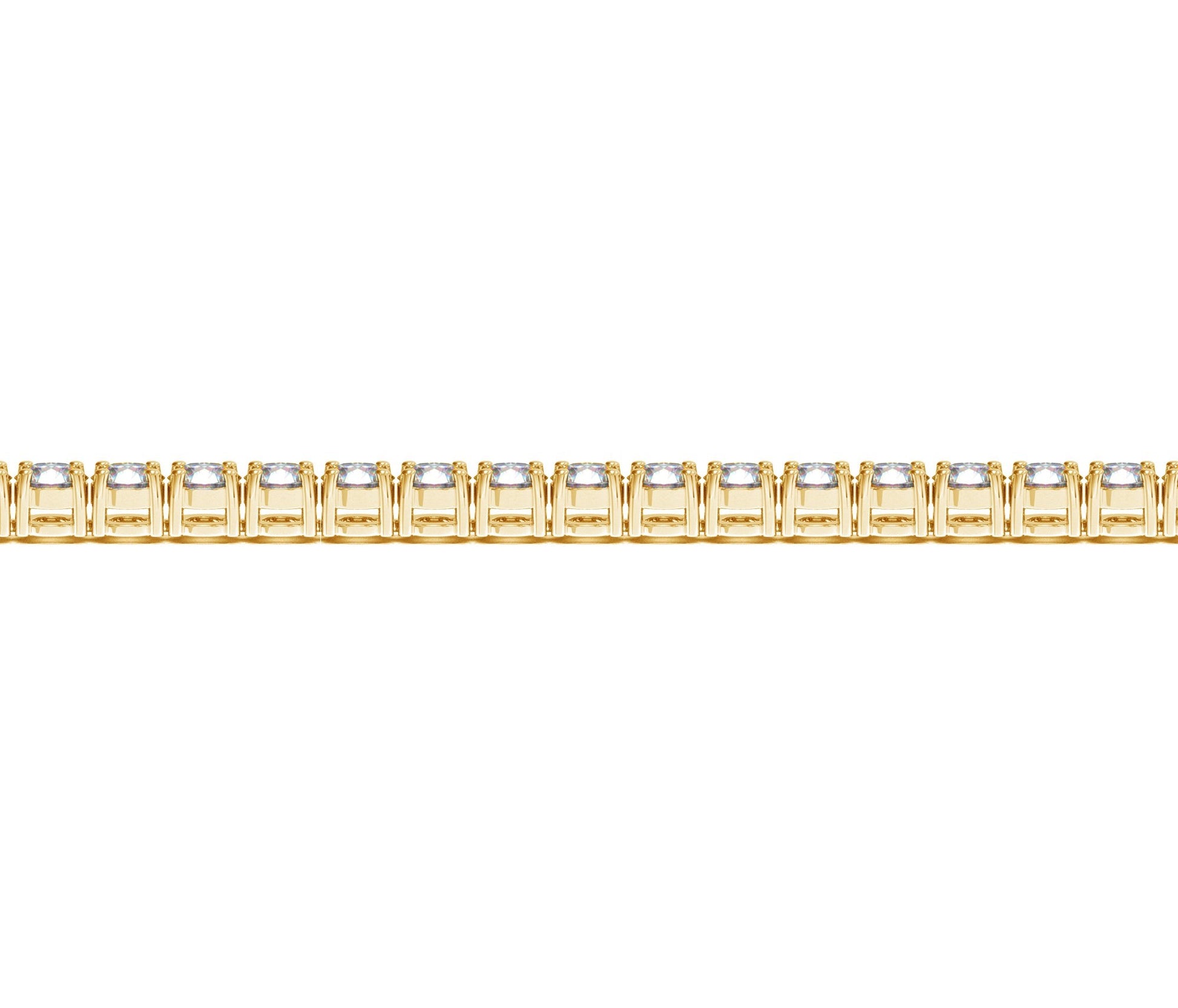 Lab Grown Round Diamond Tennis Bracelet in 14k Yellow Gold(10 cctw F/G  VS2/SI1)