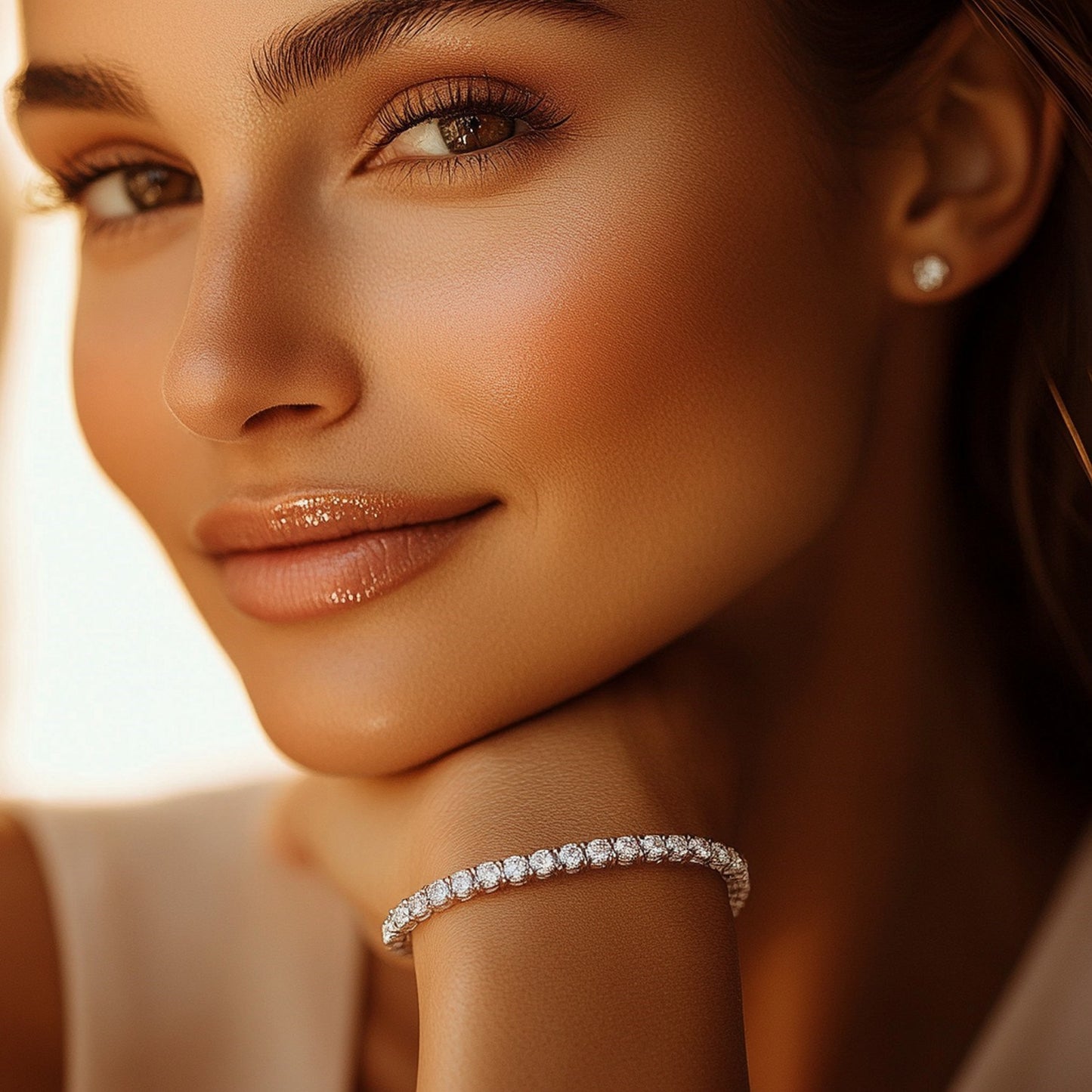 Lab Grown Round Diamond Tennis Bracelet in 14k White Gold (7 cctw F/G  VS2/SI1)