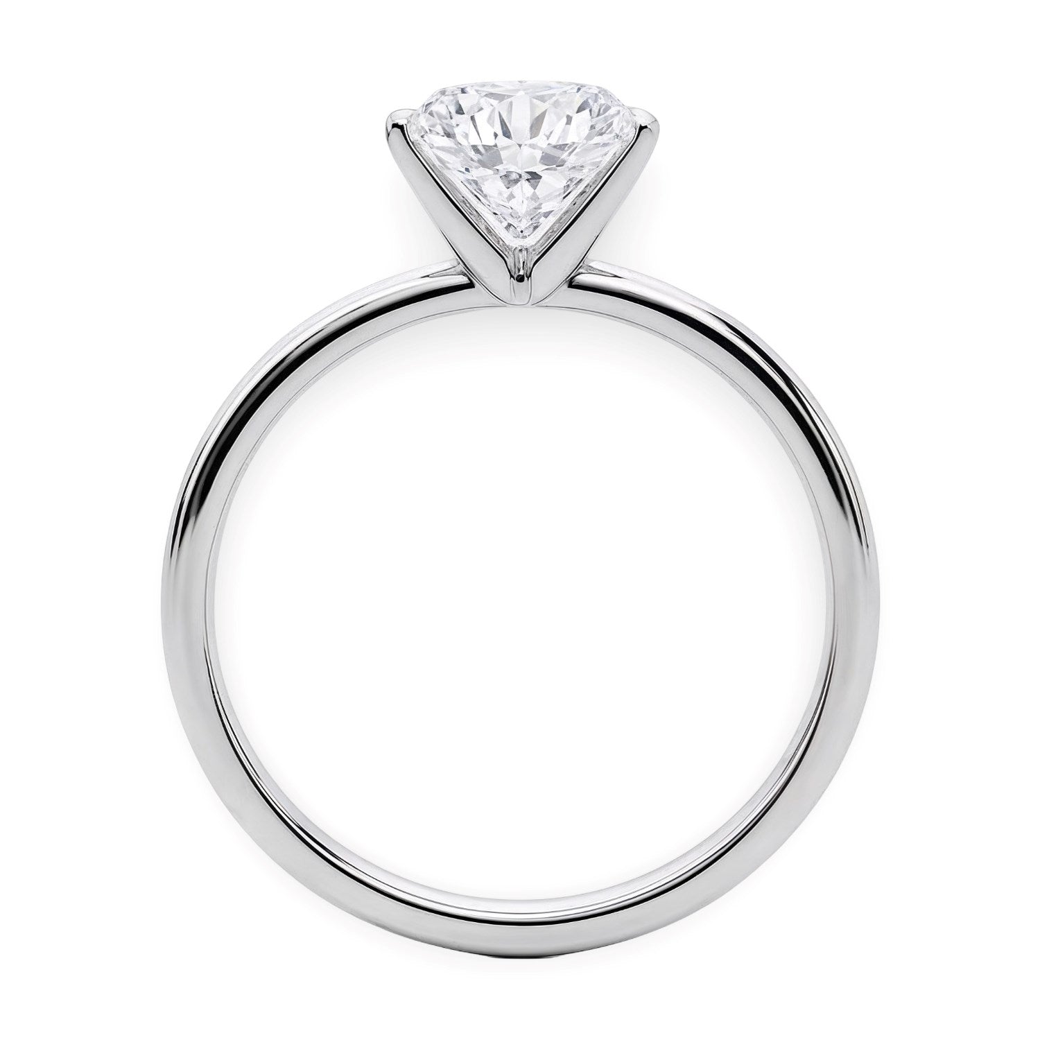 2 Carat Round Lab Grown Diamond Solitaire Ring in 10K White Gold