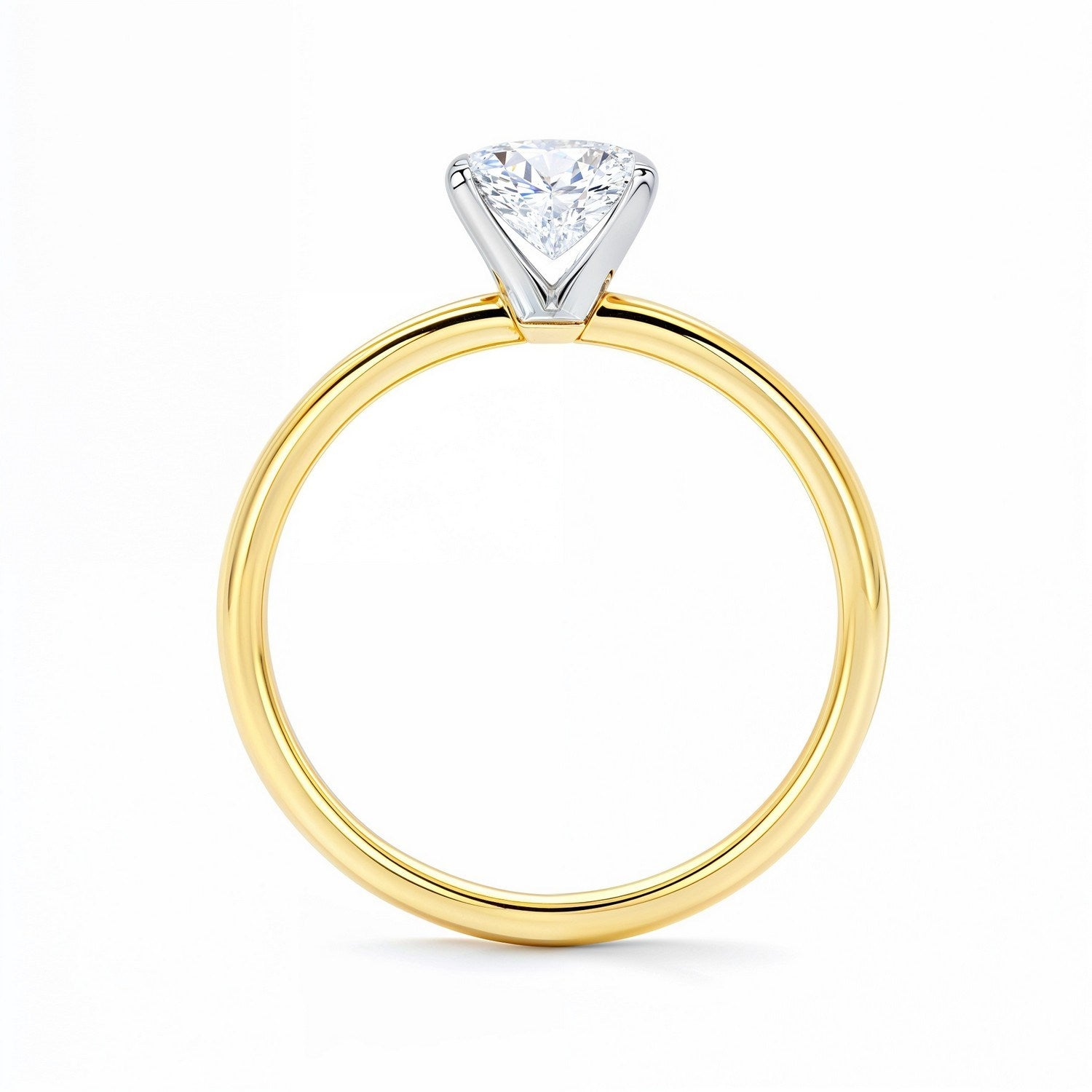 2 Carat Radiant Lab Grown IGI G/VS1 Diamond Solitaire Ring in 14K Yellow Gold