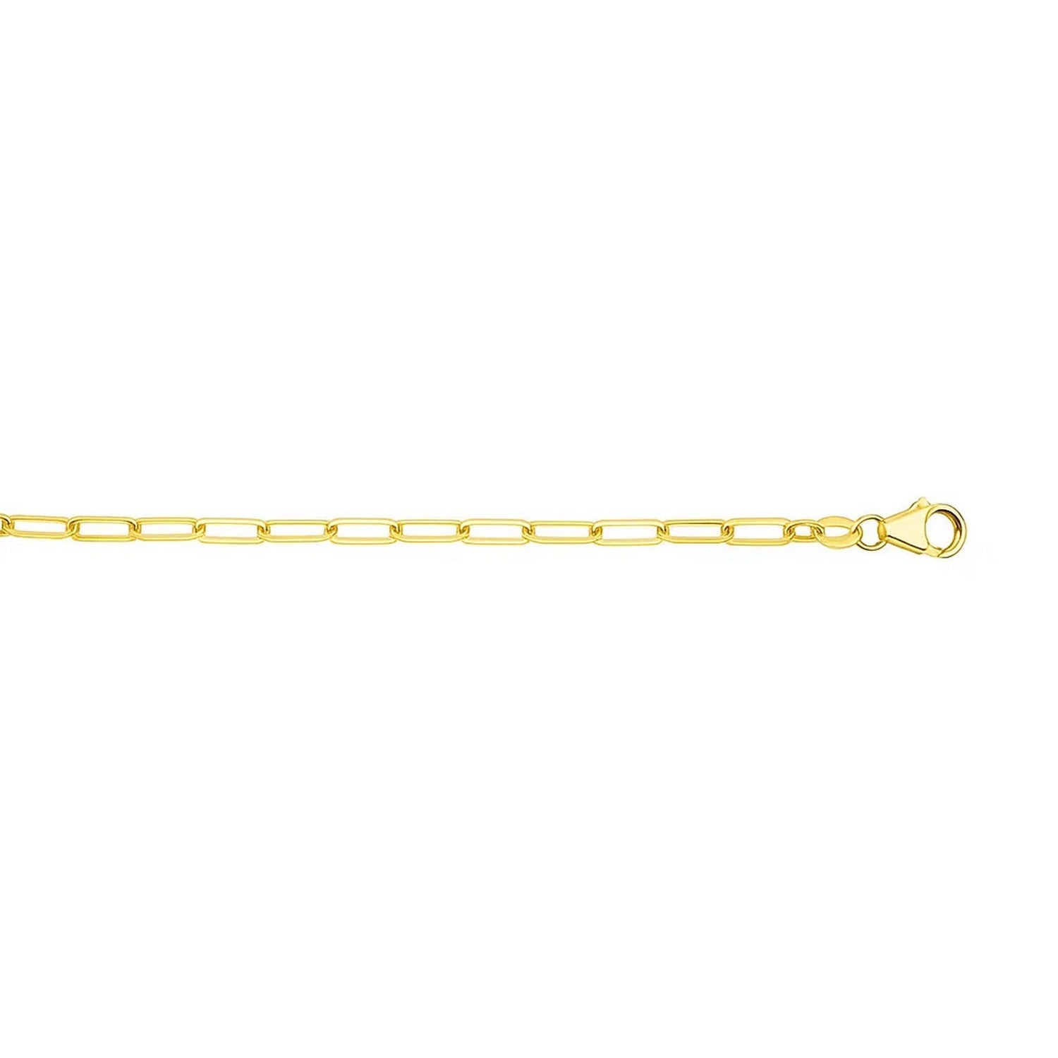 14K Yellow Gold Paperclip Chain (3.50 mm)