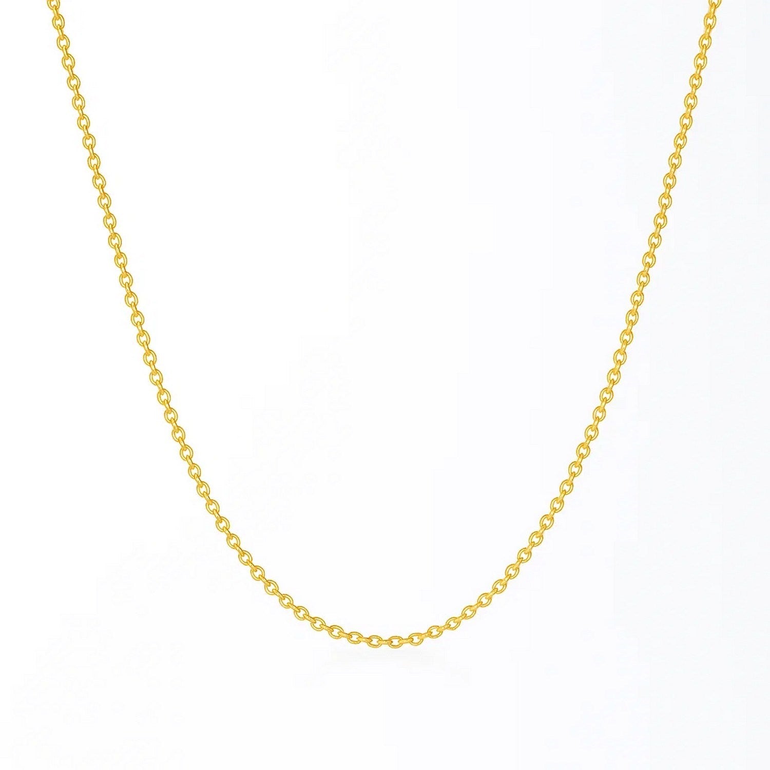 14k Yellow Gold Round Cable Link Chain (1.1 mm)