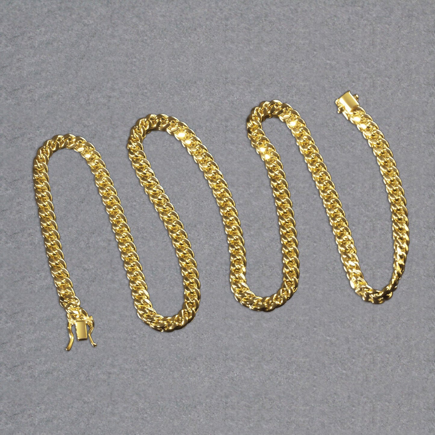 14k Yellow Gold Semi Solid Miami Cuban Chain (5.00 mm)