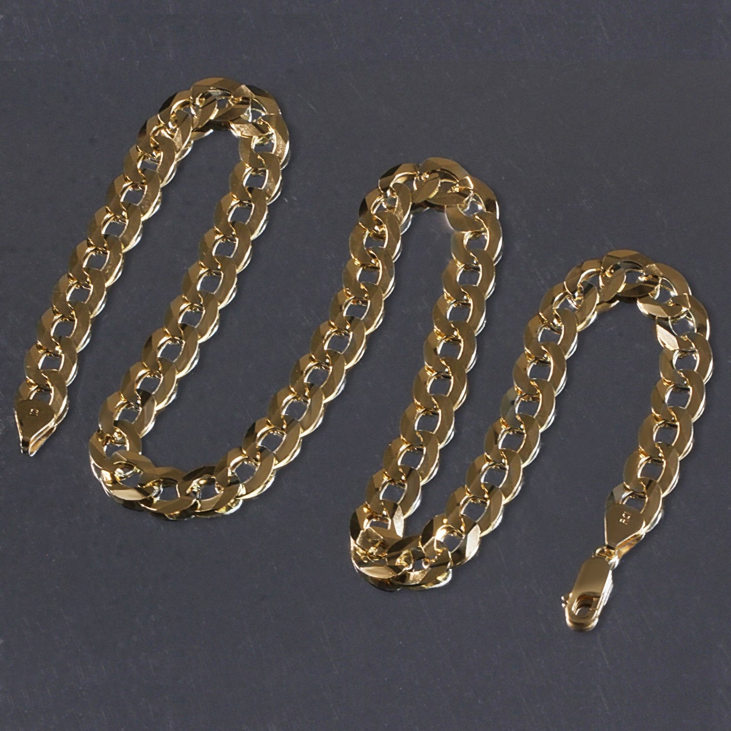 Solid Curb Chain in 14k Yellow Gold (11.23 mm)