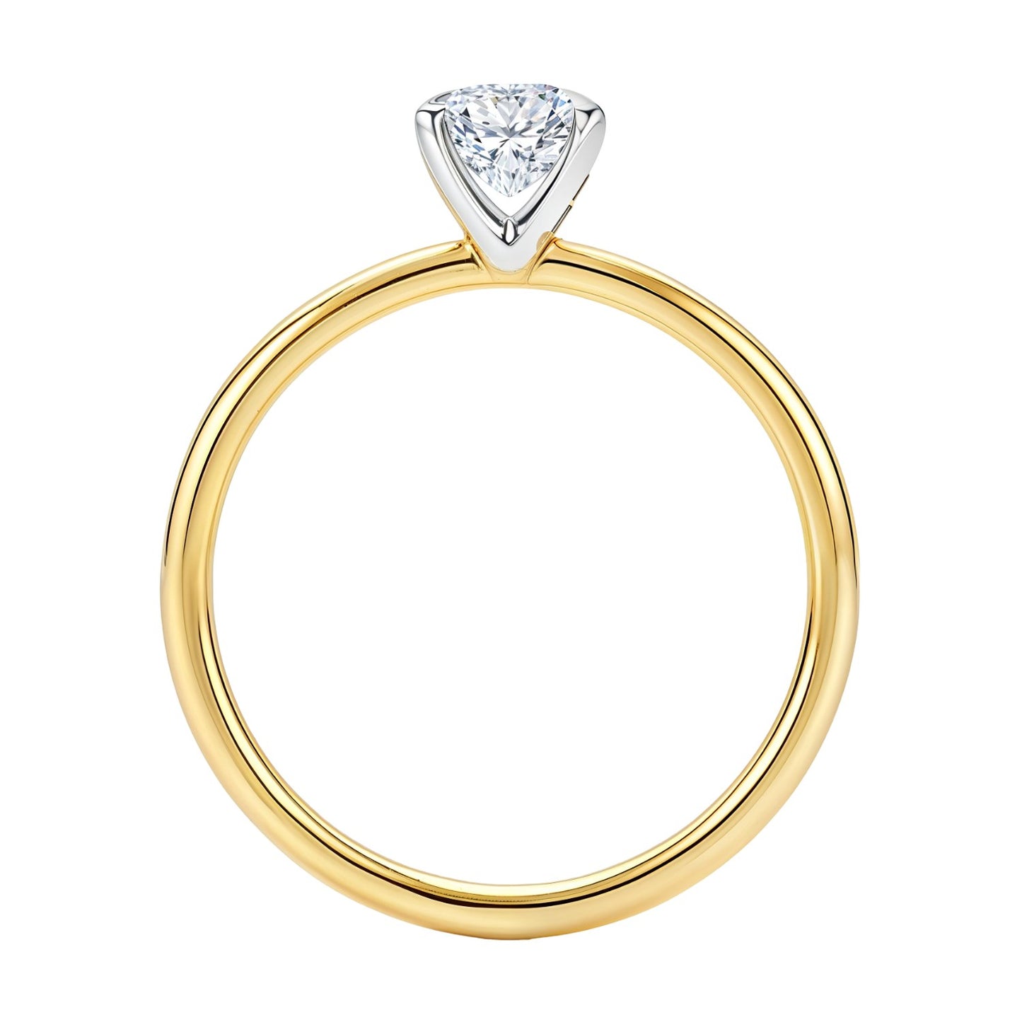 1.50Ct Emerald Lab Grown Diamond Ring in 10K Yellow Gold