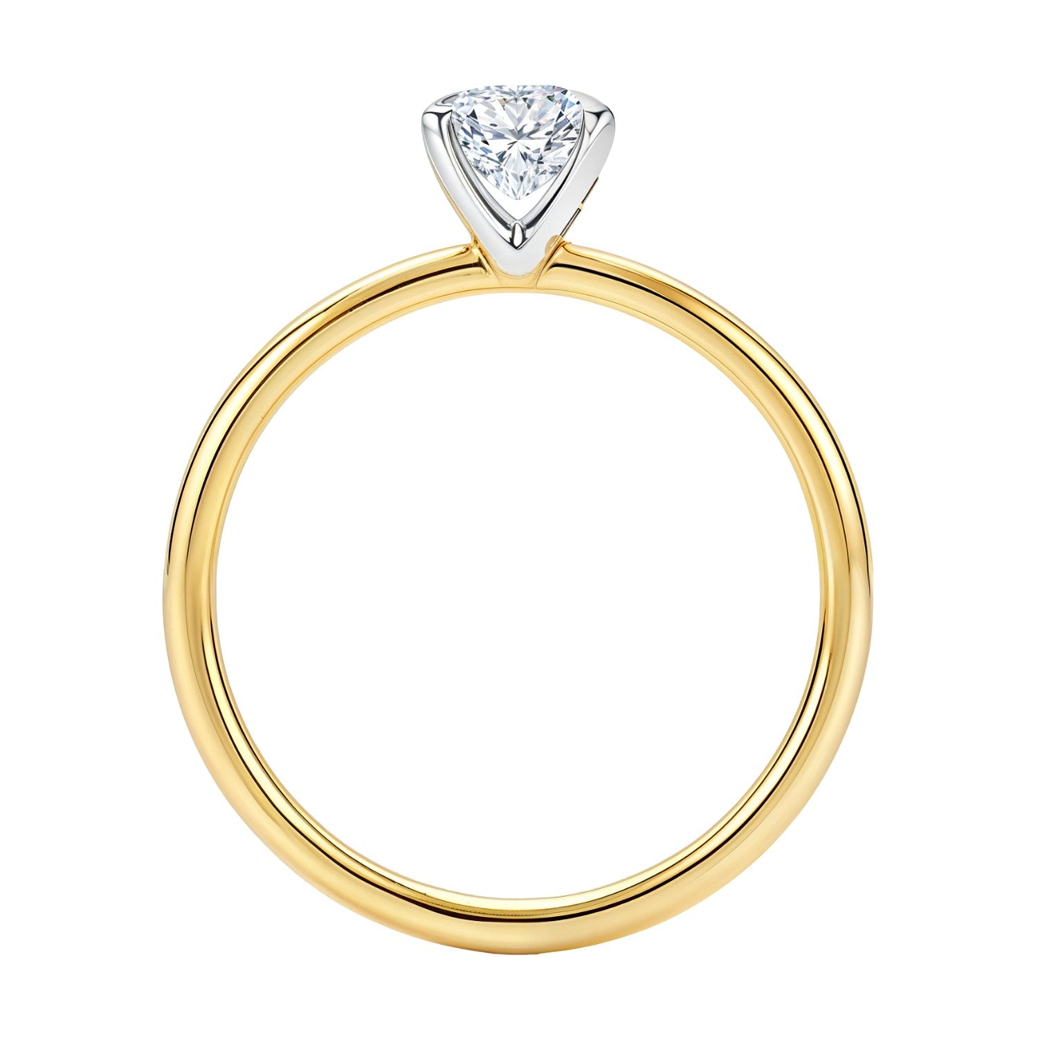 1.50Ct Emerald Lab Grown Diamond Ring in 10K Yellow Gold