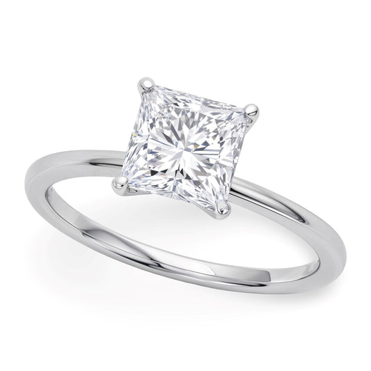 1.50Ct Princess Lab Grown  Diamond Ring in 14K White Gold