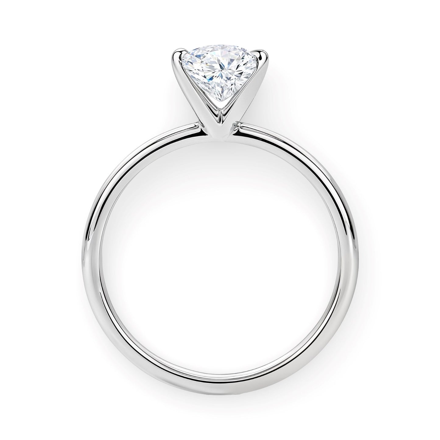 1.50Ct Princess Lab Grown  Diamond Ring in 14K White Gold