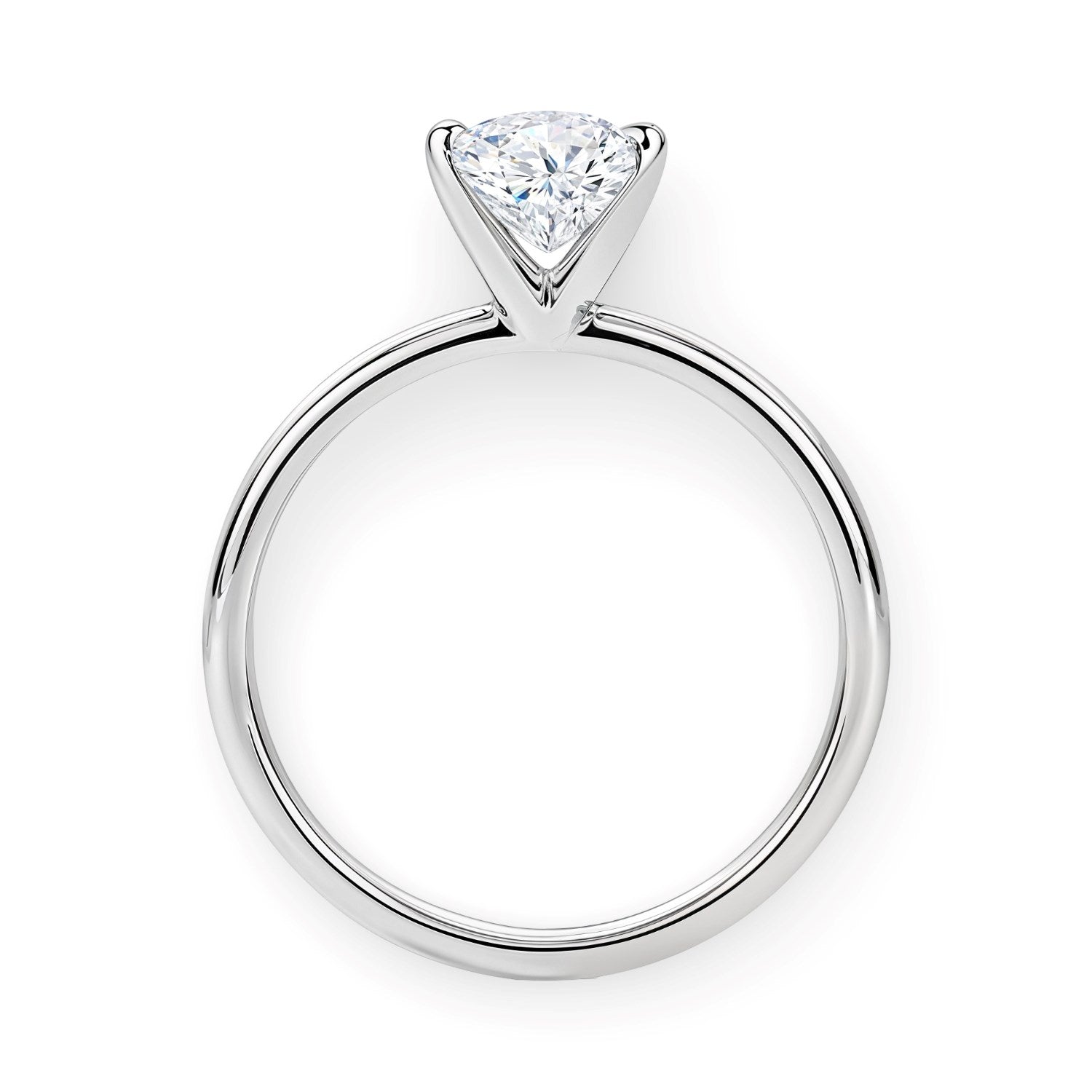 1.50Ct Princess Lab Grown  Diamond Ring in 14K White Gold