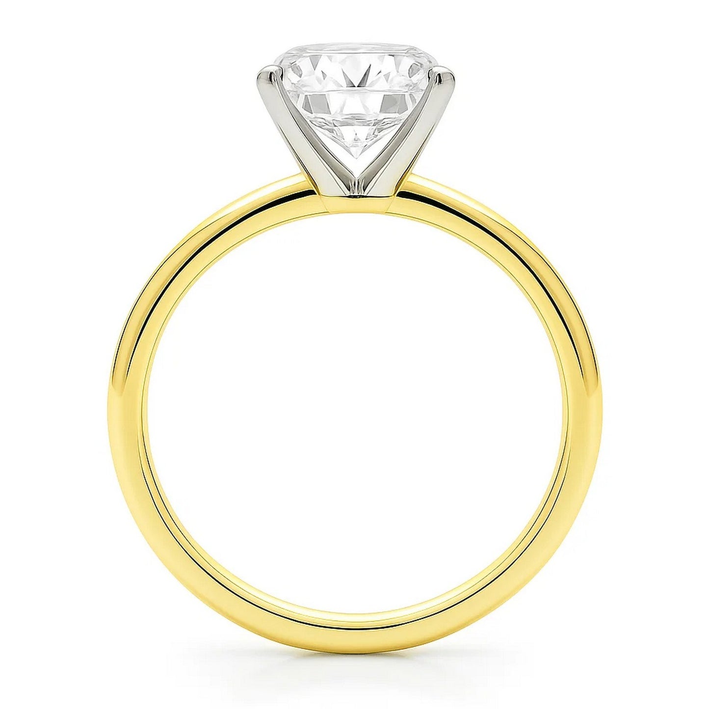 5 Carat Radiant Diamond Solitaire Ring in 10K Yellow Gold