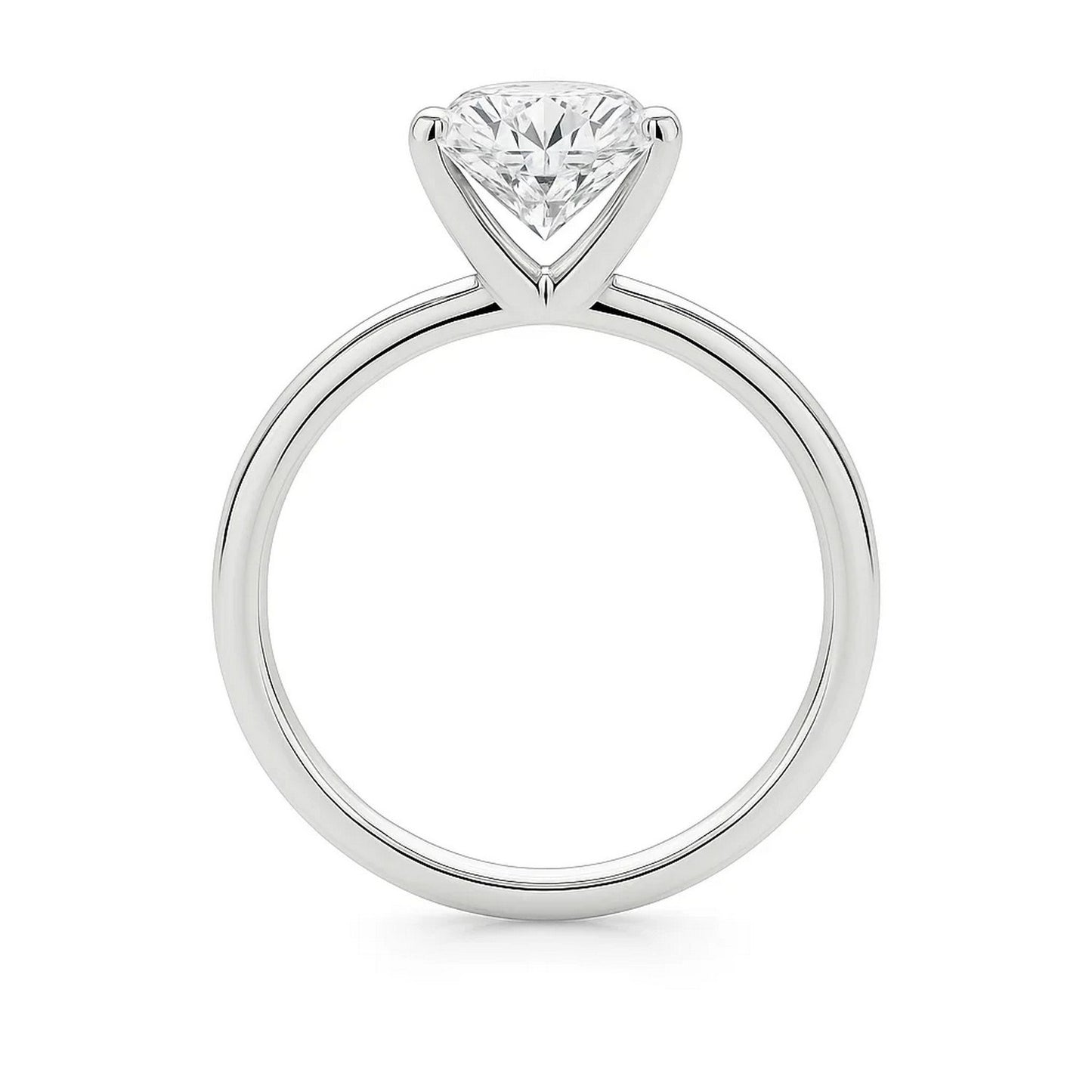 3 Carat Princess Diamond Solitaire Ring in 10K White Gold