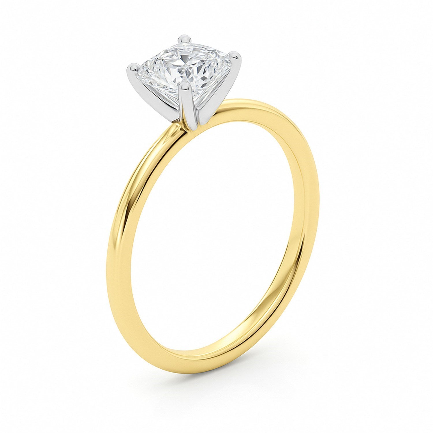 1 Carat Diamond Solitaire Ring in 10K Yellow Gold