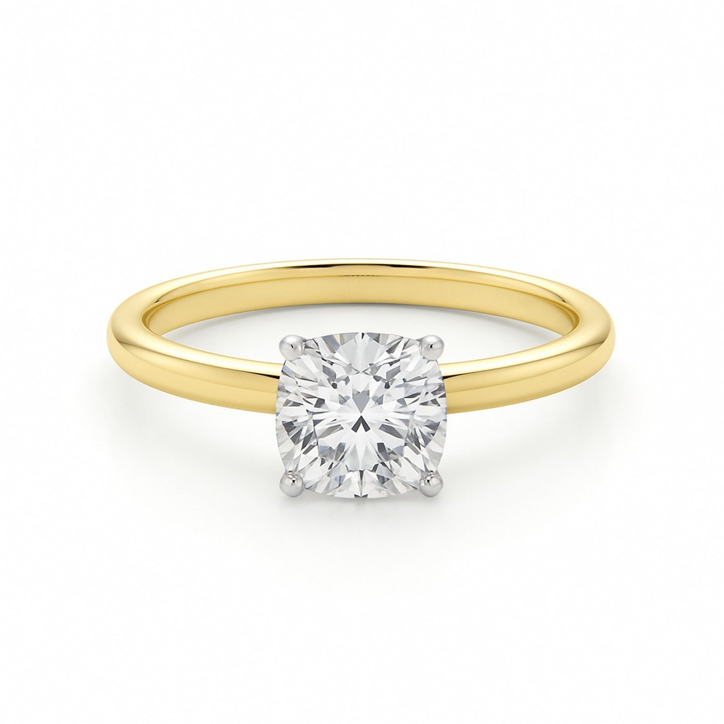1 Carat Diamond Solitaire Ring in 10K Yellow Gold