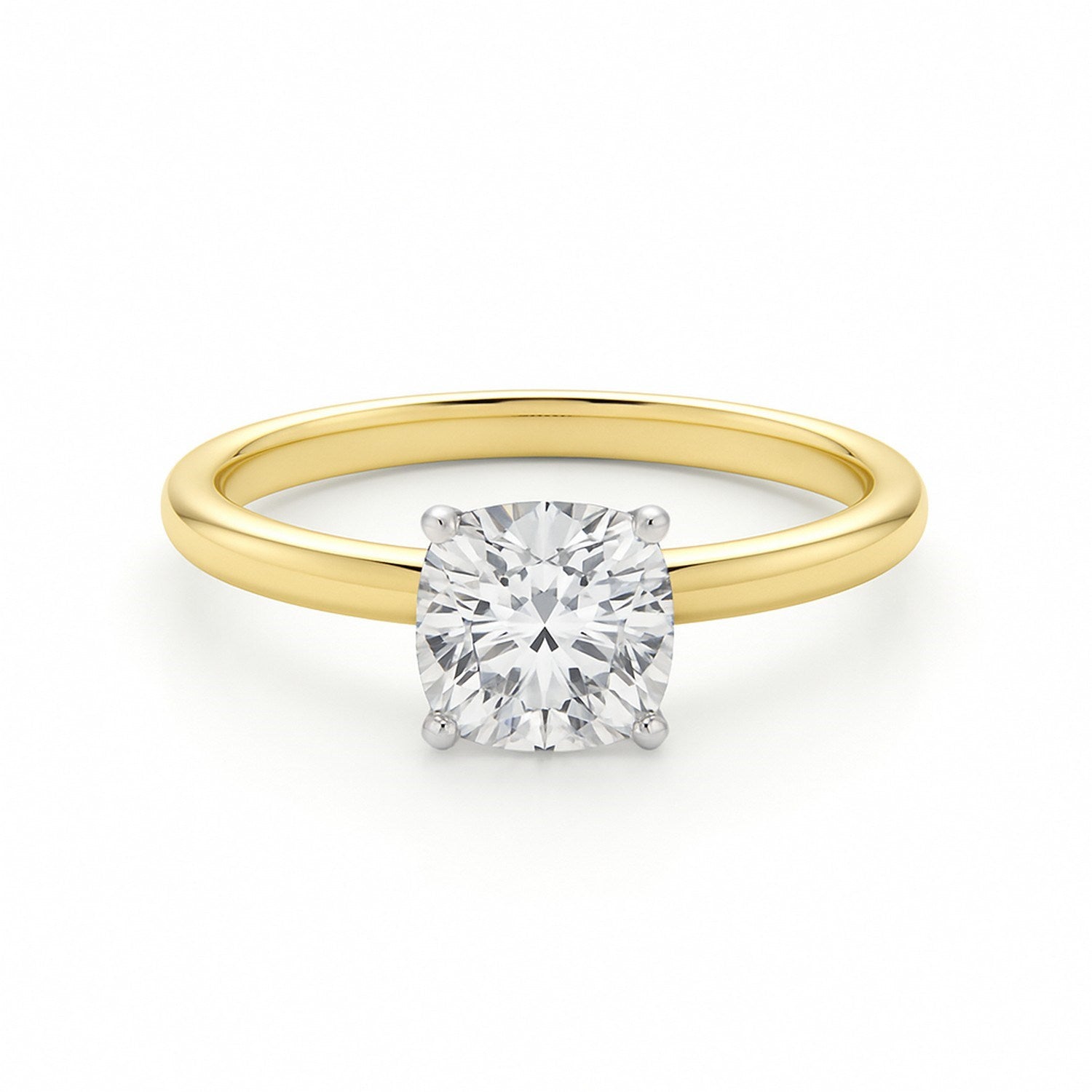 1 Carat Diamond Solitaire Ring in 10K Yellow Gold