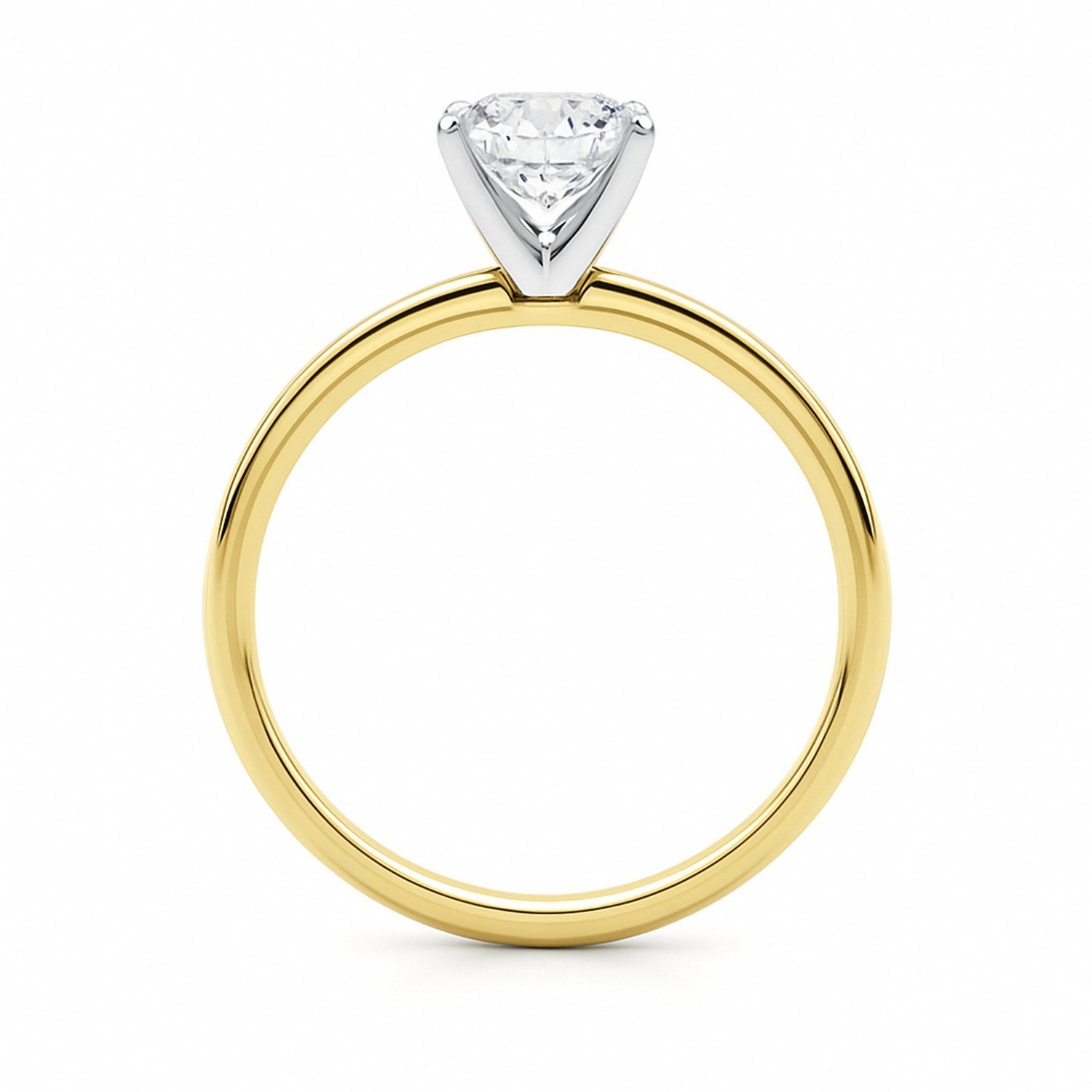 1 Carat Diamond Solitaire Ring in 10K Yellow Gold