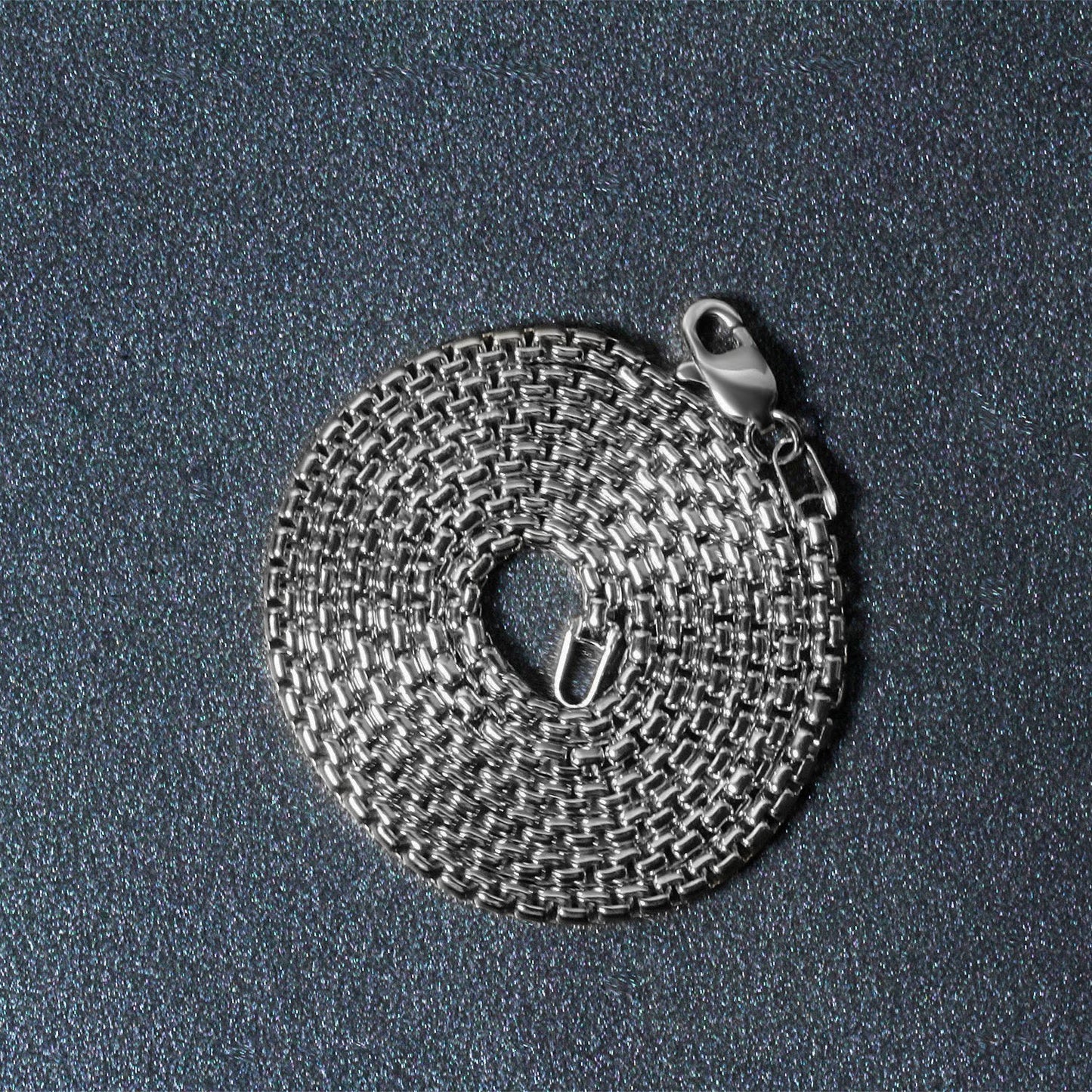 14k White Gold Solid Round Box Chain (2.5 mm)