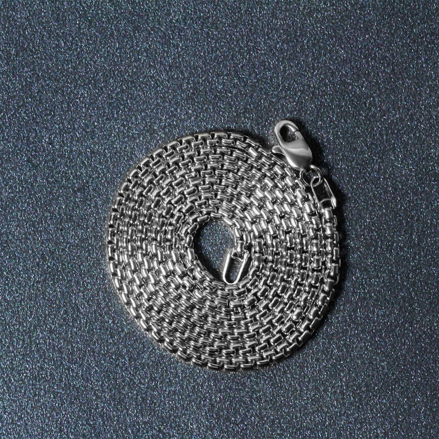 14k White Gold Solid Round Box Chain (2.5 mm)