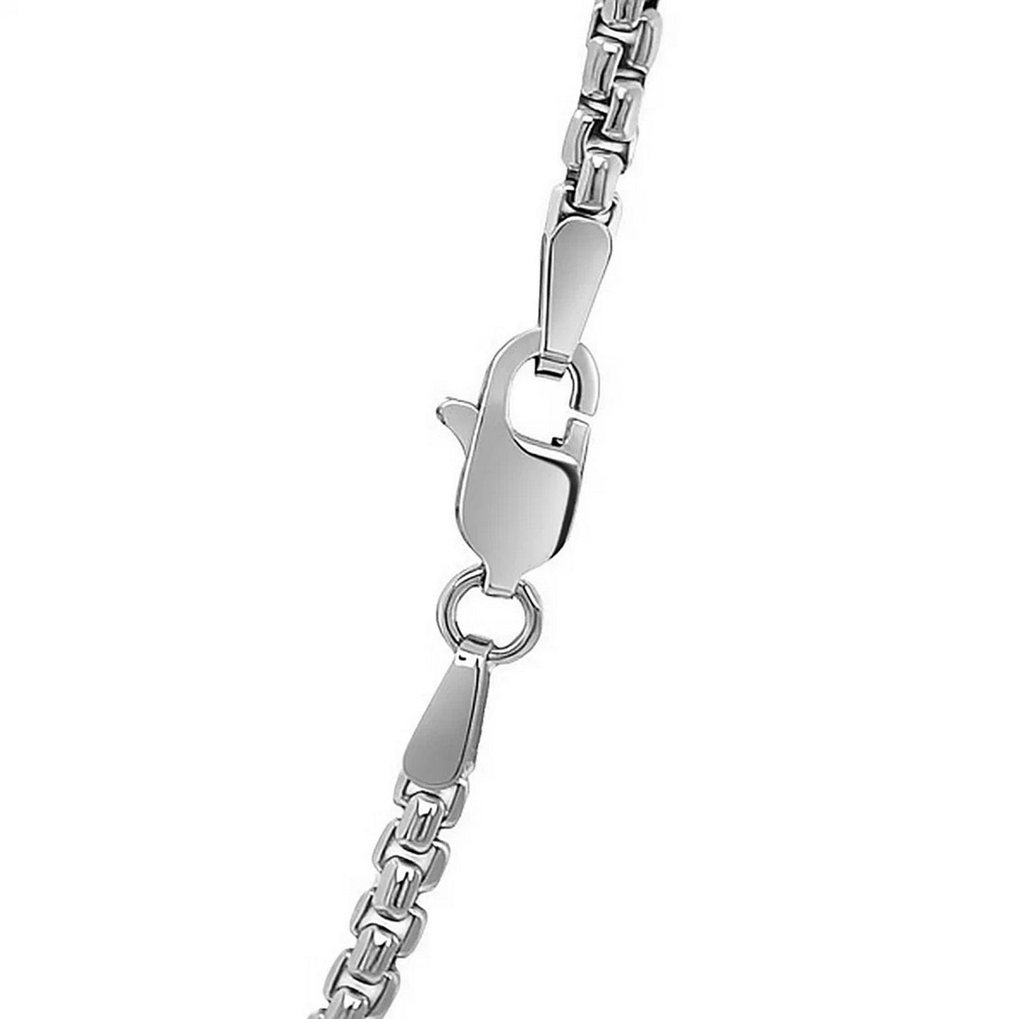 14k White Gold Solid Round Box Chain (2.5 mm)