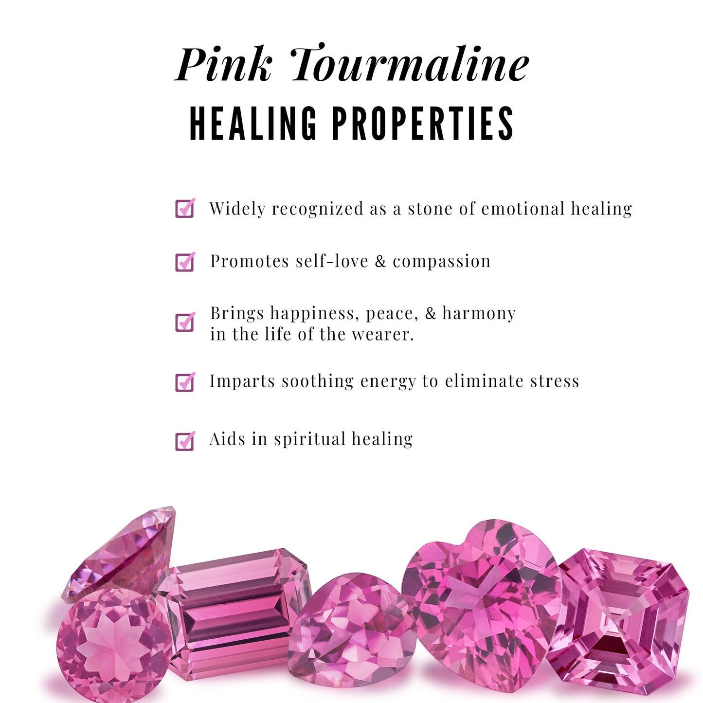 1 CT Real Pink Tourmaline Solitaire Promise Ring with Diamond Side Stones