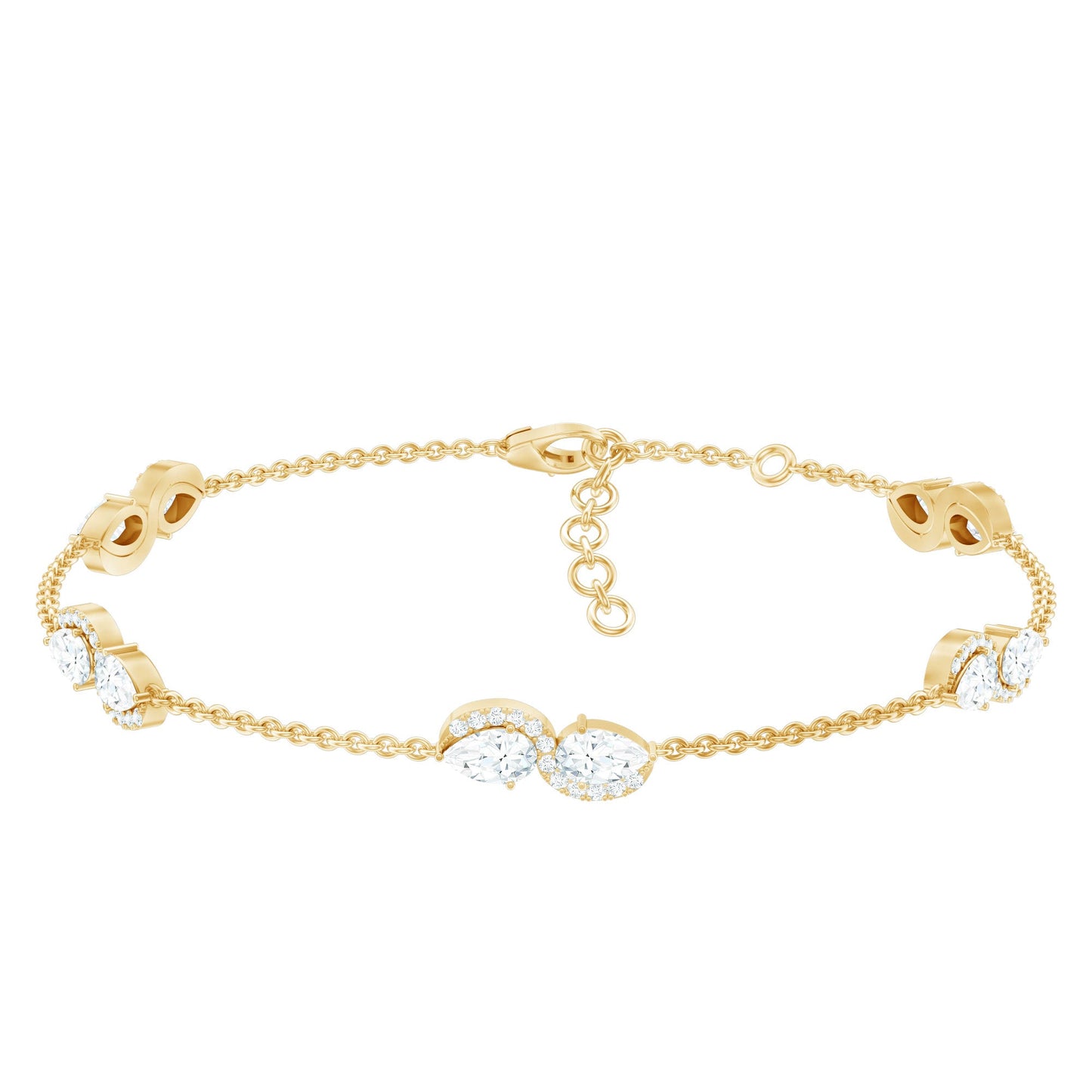 Classic Lab Grown Diamond Station Chain Bracelet