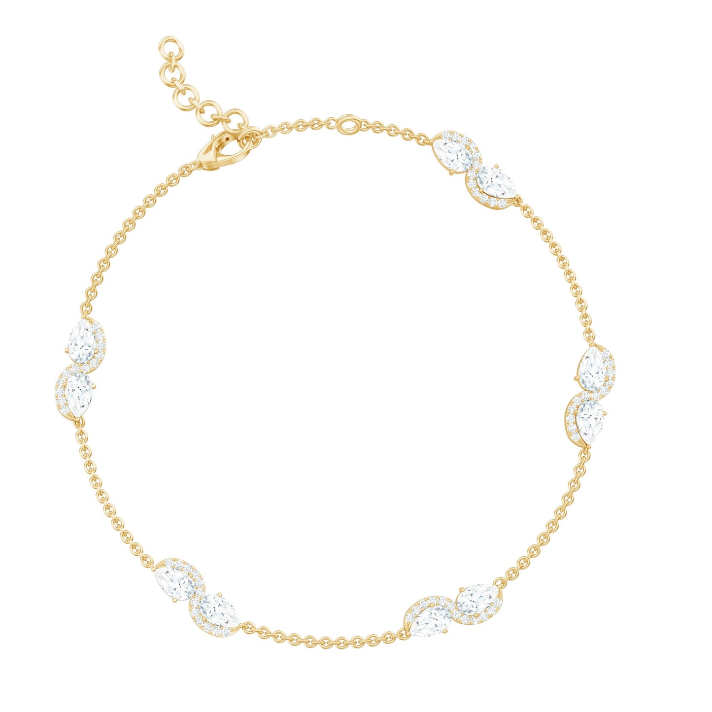 Classic Lab Grown Diamond Station Chain Bracelet