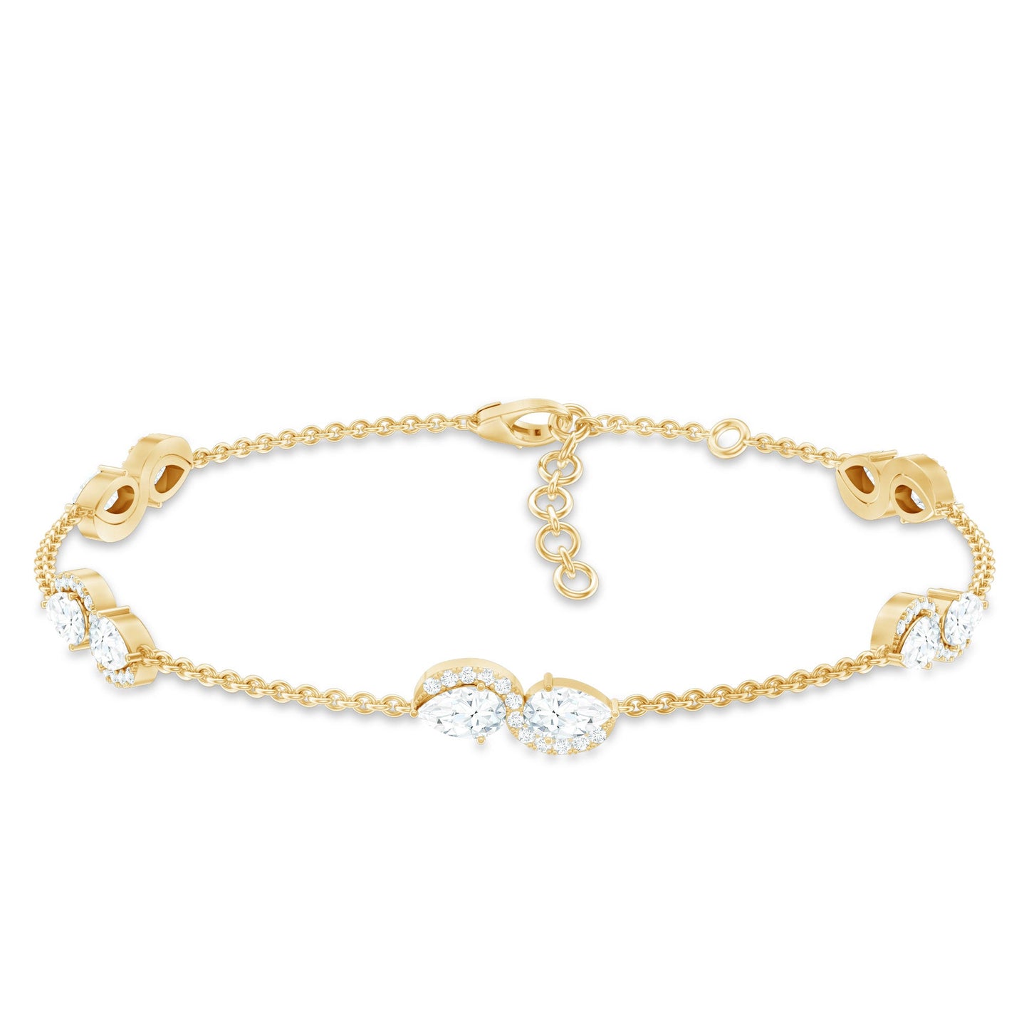 Classic Lab Grown Diamond Station Chain Bracelet