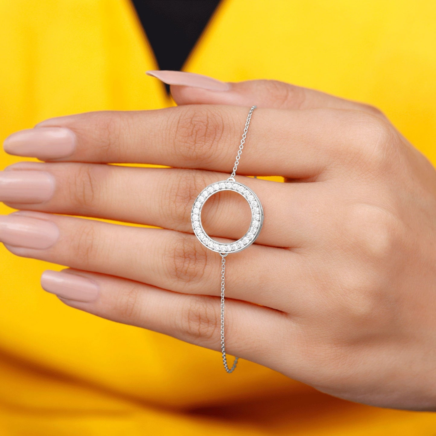 Certified Lab Grown Diamond Circle Bracelet for Women