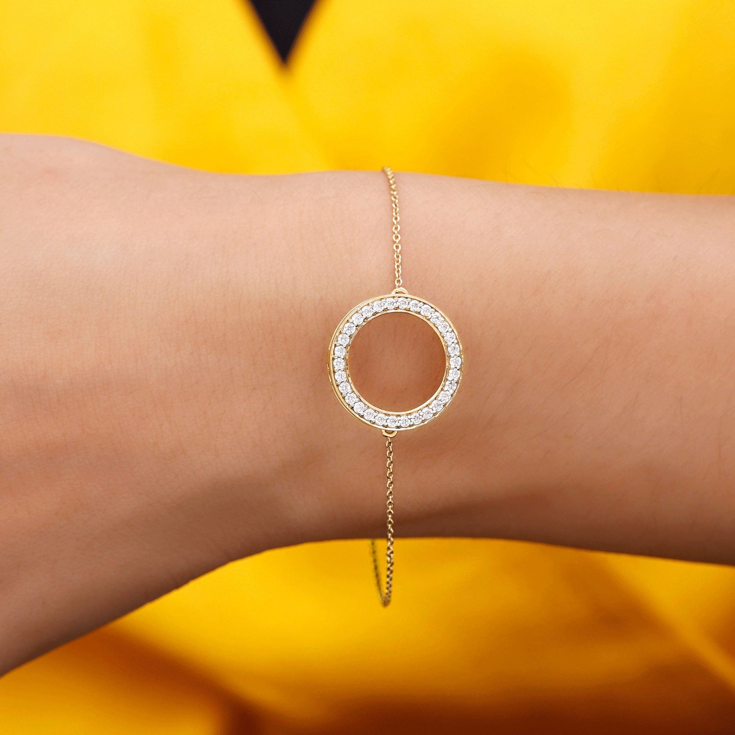 Certified Lab Grown Diamond Circle Bracelet for Women