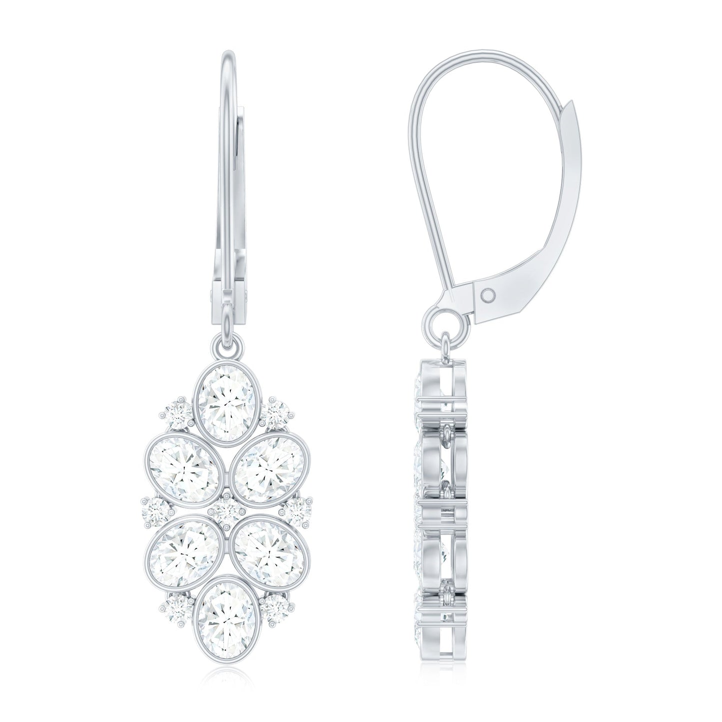 Certified Lab Grown Diamond Designer Drop Earrings