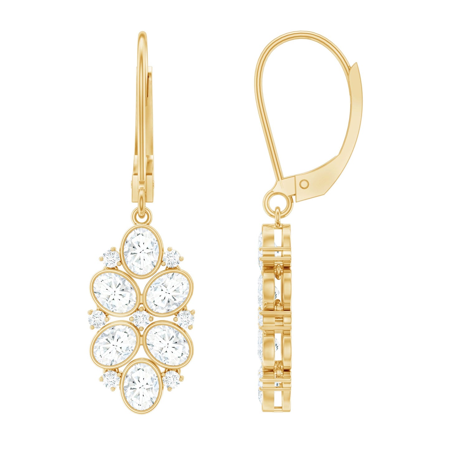 Certified Lab Grown Diamond Designer Drop Earrings