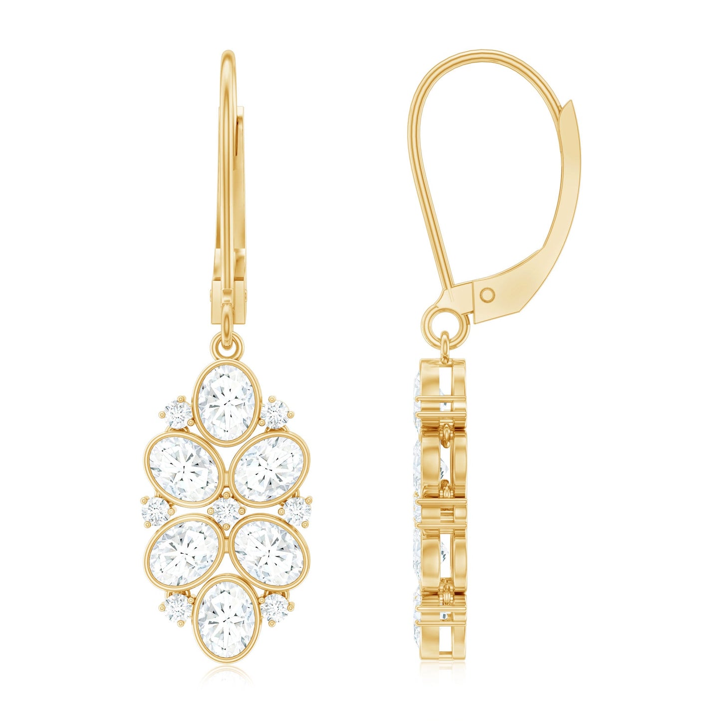 Certified Lab Grown Diamond Designer Drop Earrings