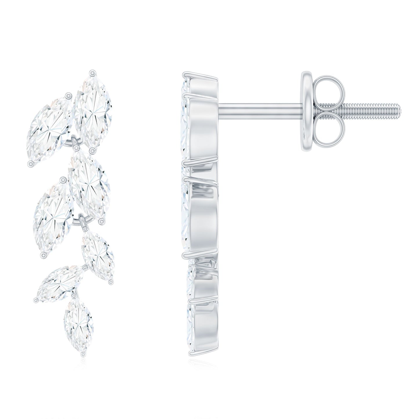 Certified Lab Grown Diamond Dangling Earrings for Women