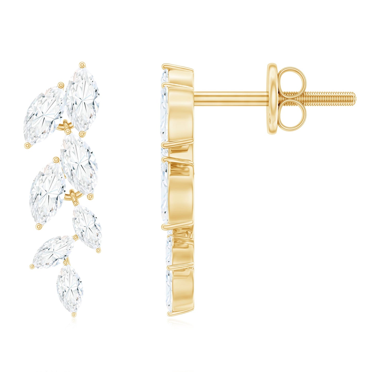 Certified Lab Grown Diamond Dangling Earrings for Women