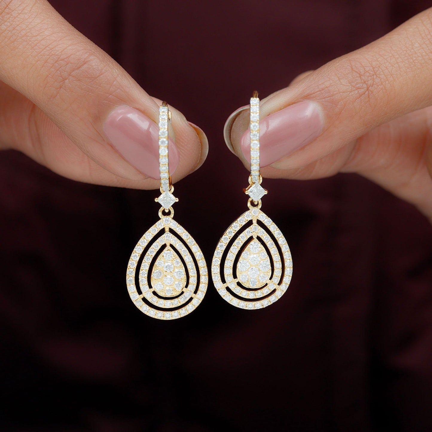 Certified Lab Created Diamond Wedding Earrings For Bride