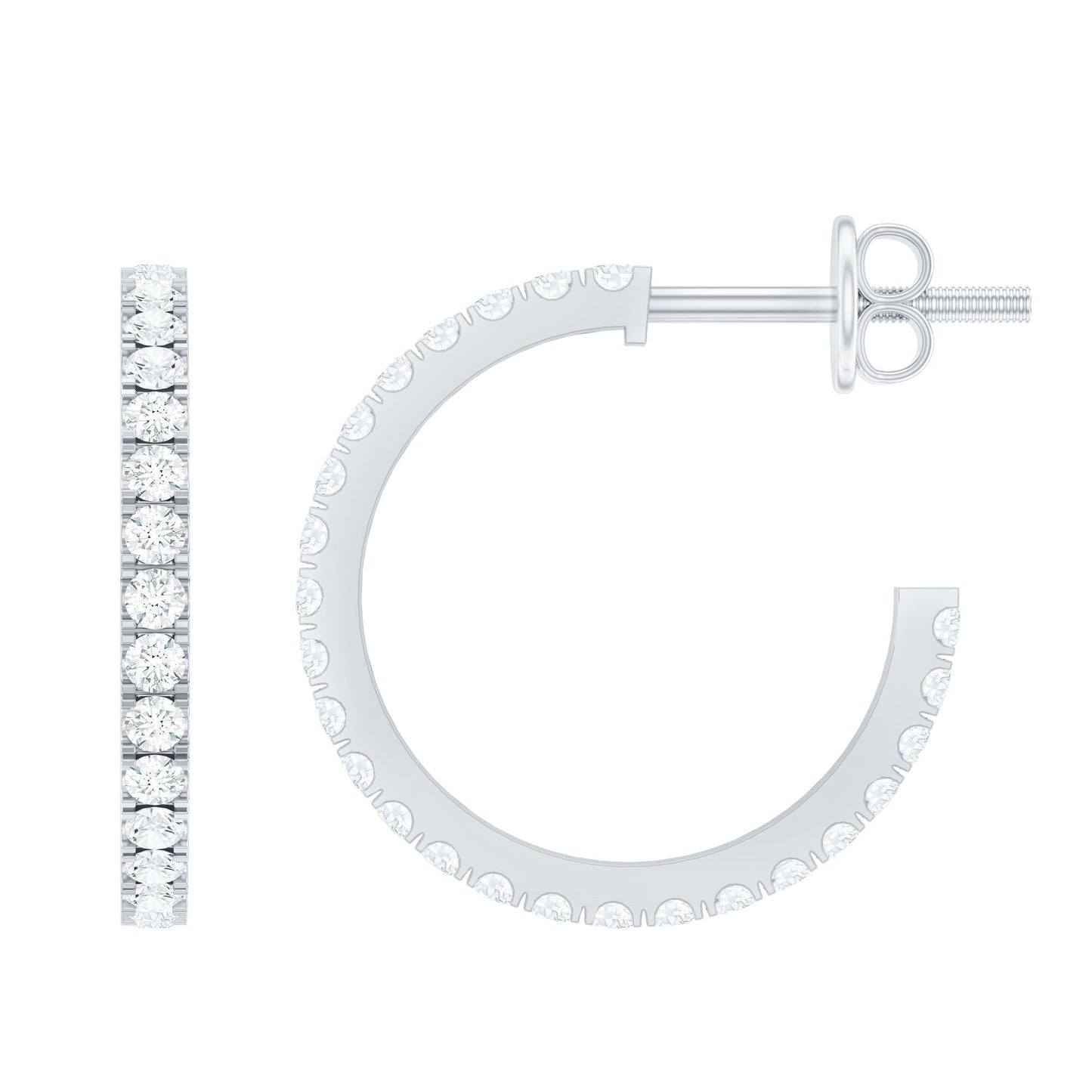 Certified Moissanite Hoop Earrings