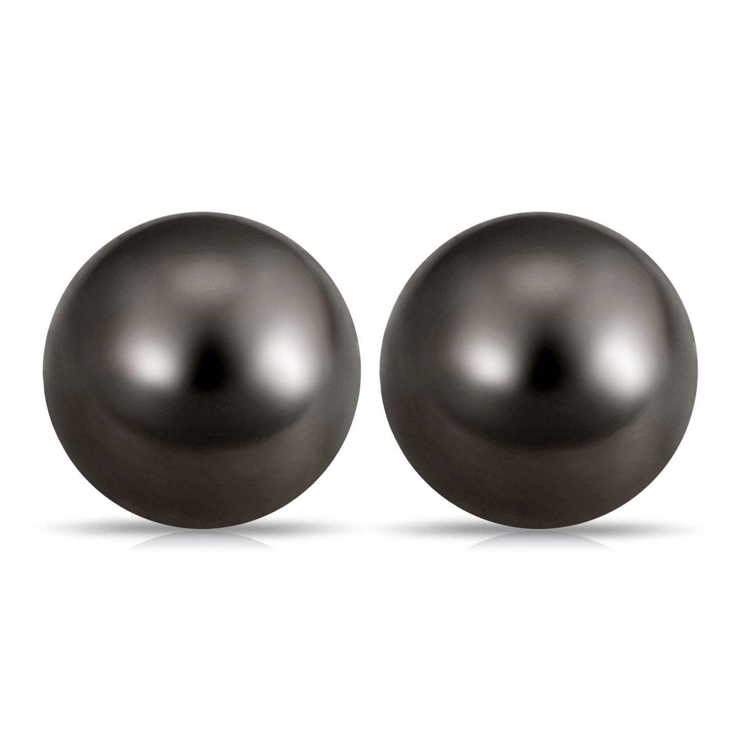 16.25 CT Elegant Tahitian Pearl Solitaire Stud Earrings in Bead Set